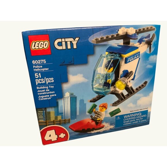 Lego City Police Helicopter 60275 Toy Building Kit 51 Pieces - Picture 1 of 10